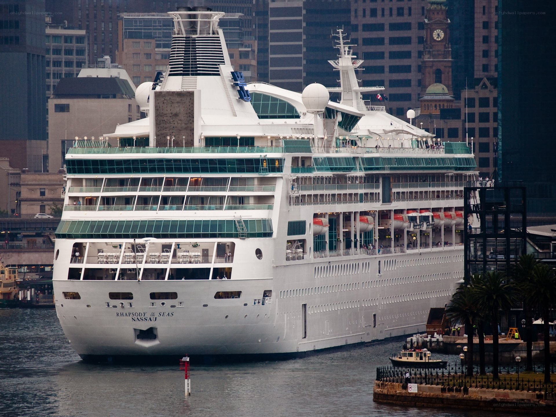 Cruise ship in harbor