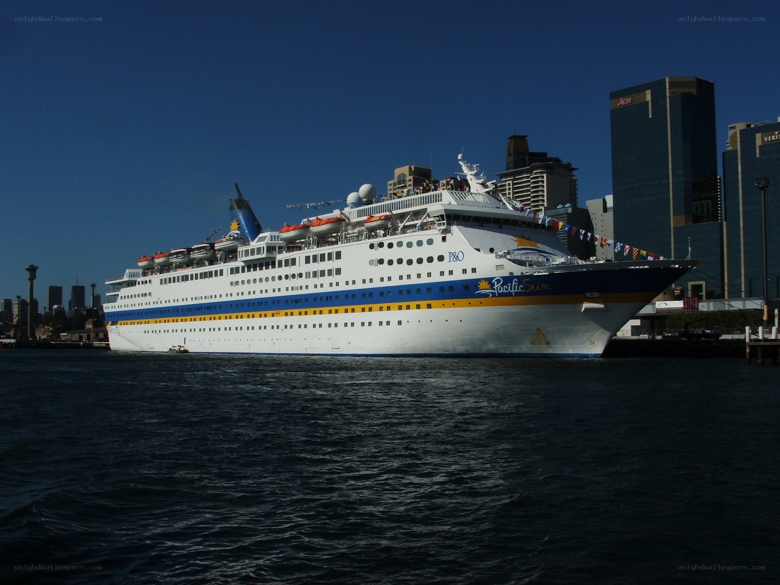 Cruise ship in harbor