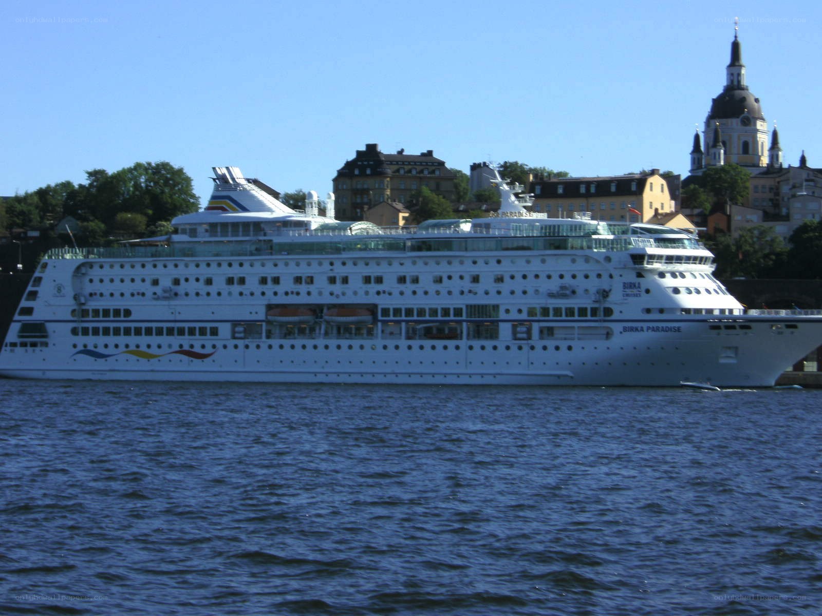Cruise ship in harbor