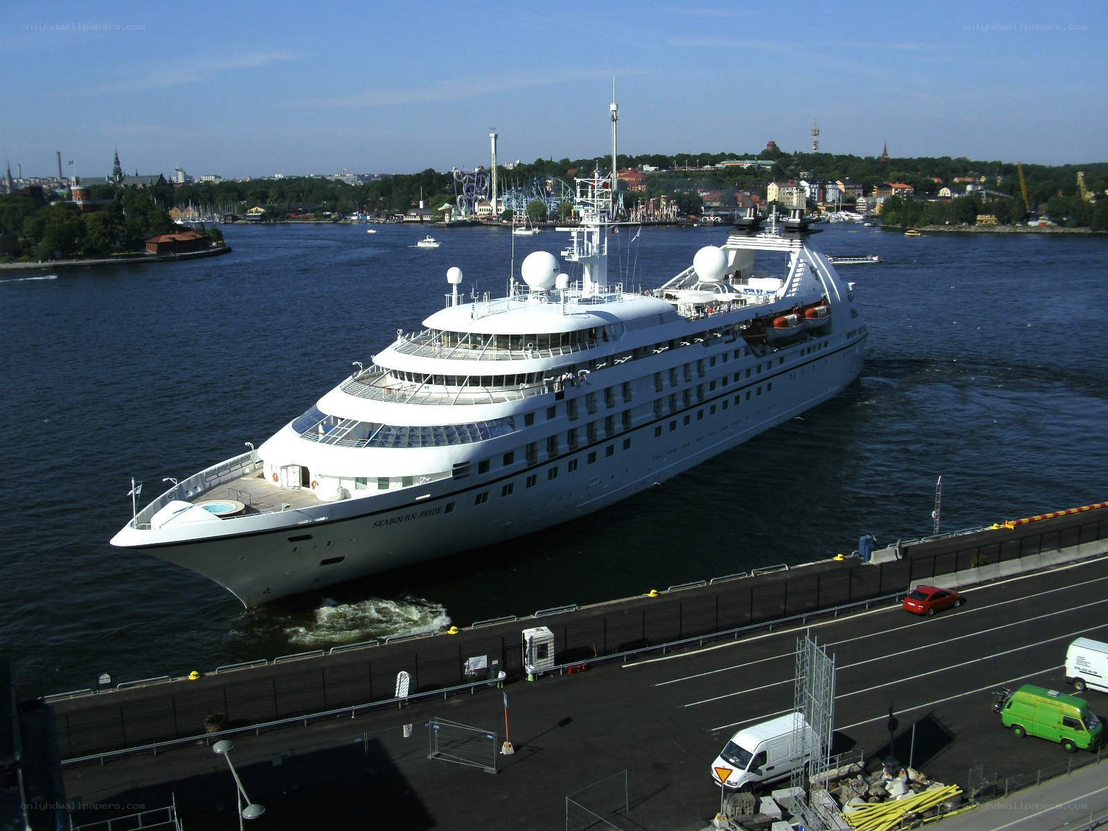 Cruise ship in harbor
