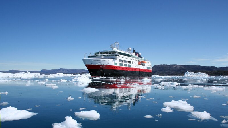 Cruise Ship in Ice — Blue