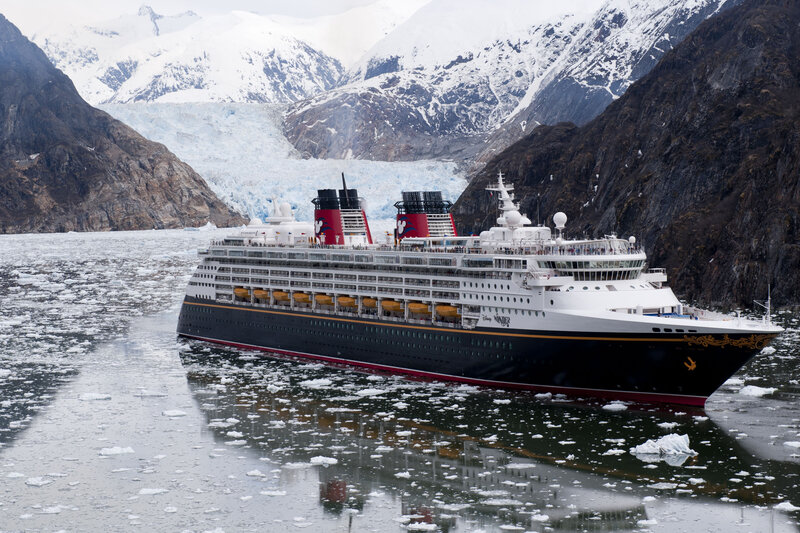 Cruise Ship in Icy Water — White, Dramatic