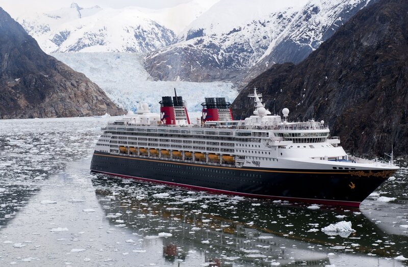 Cruise Ship in Icy Water — White, Dramatic, Winter