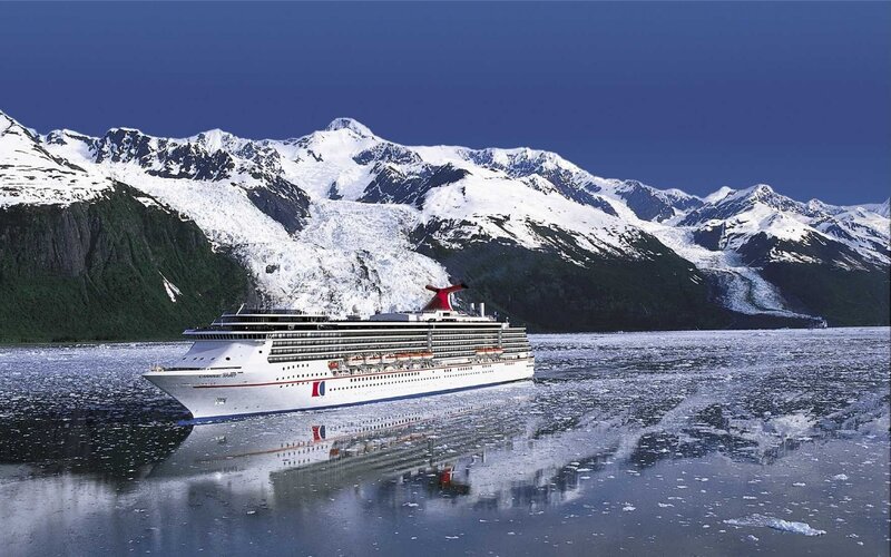 Cruise ship in icy waters