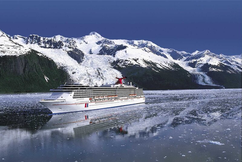 Cruise ship in icy waters