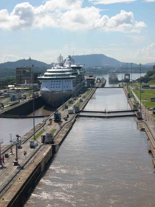 Cruise ship in Panama Canal