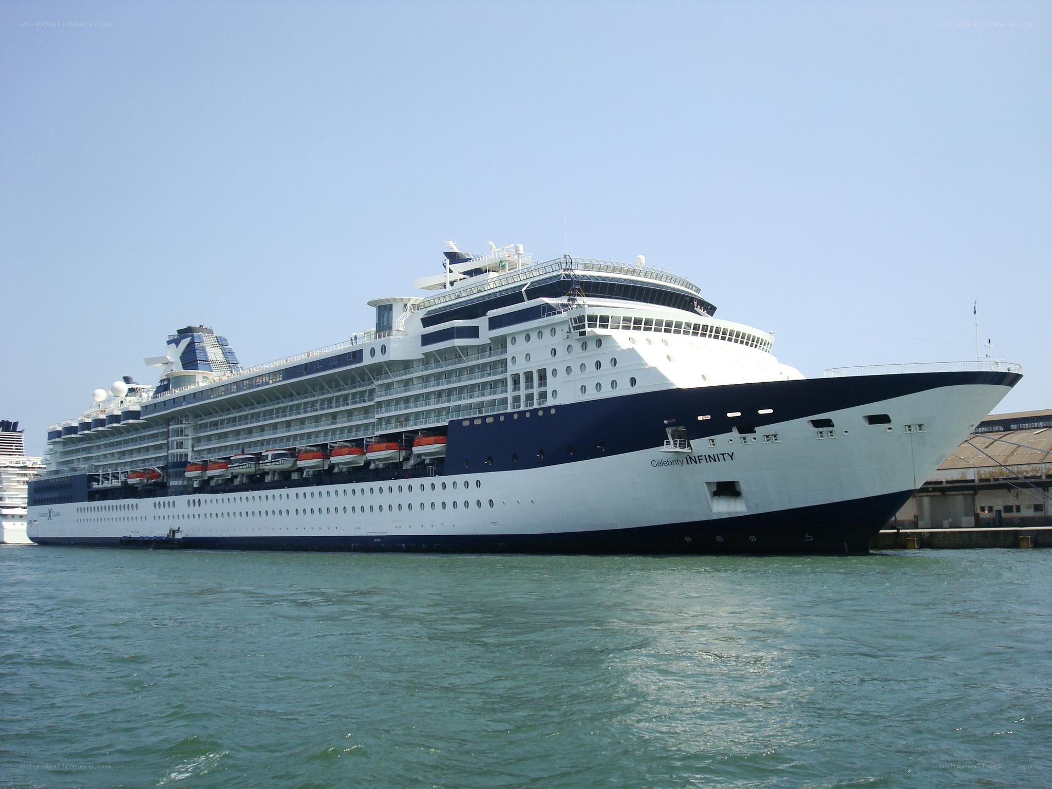 Cruise ship in port