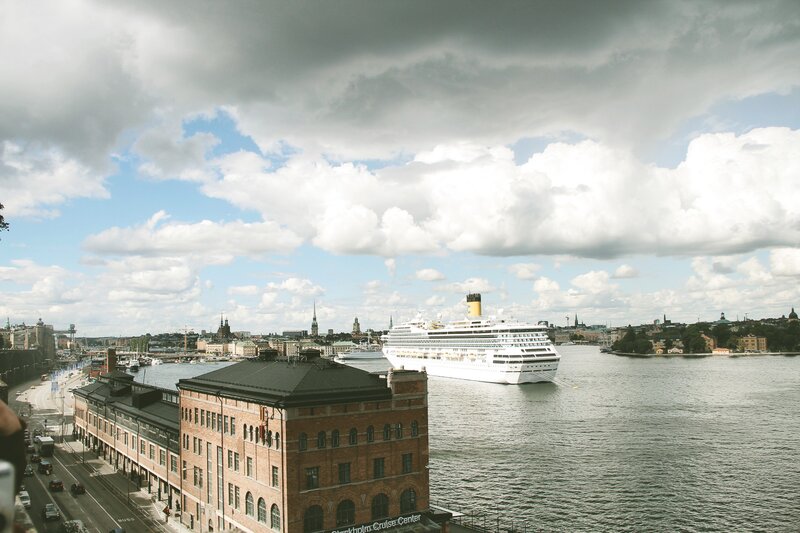Cruise ship in Stockholm harbor