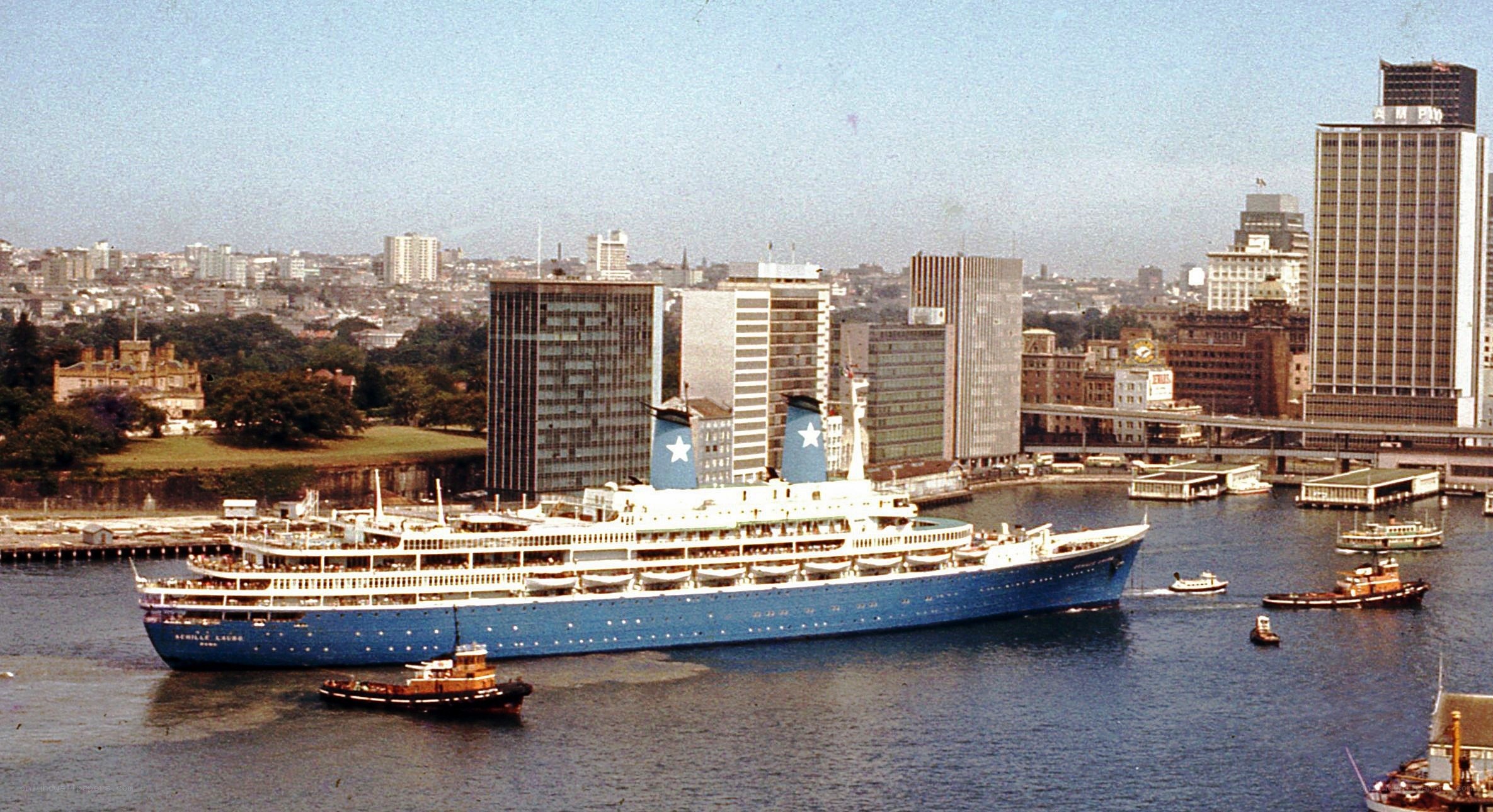Cruise ship in Sydney harbor