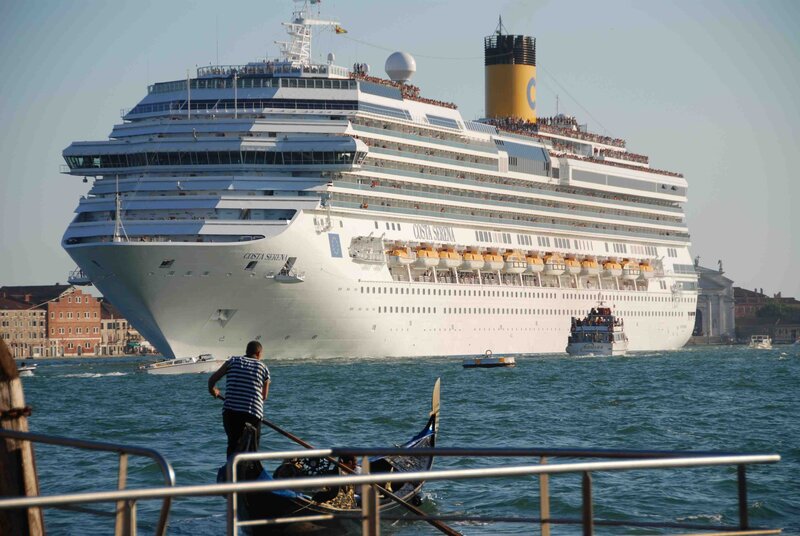 Cruise ship in Venice harbor
