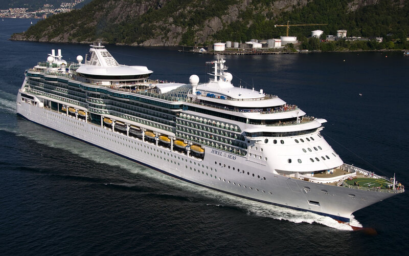 Cruise Ship in Water — White, Serene