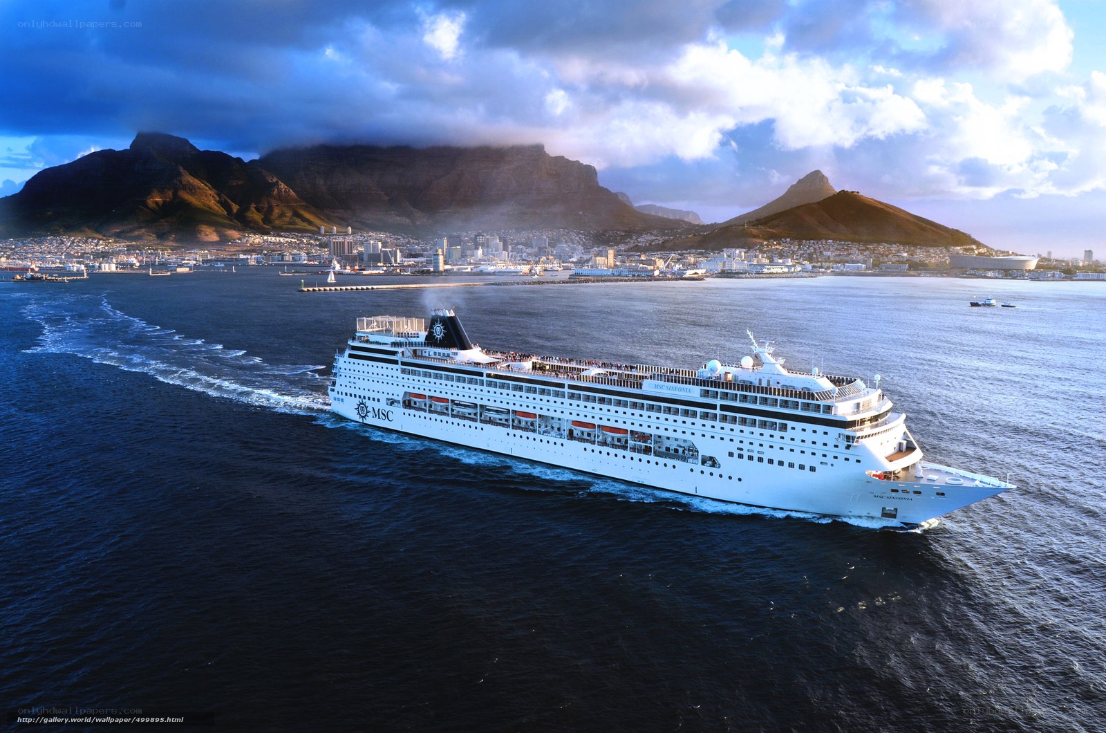 Cruise ship near Cape Town
