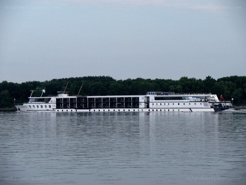 cruise ship on a river