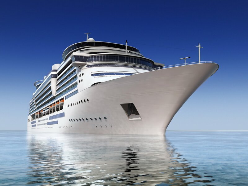 Cruise ship on calm sea
