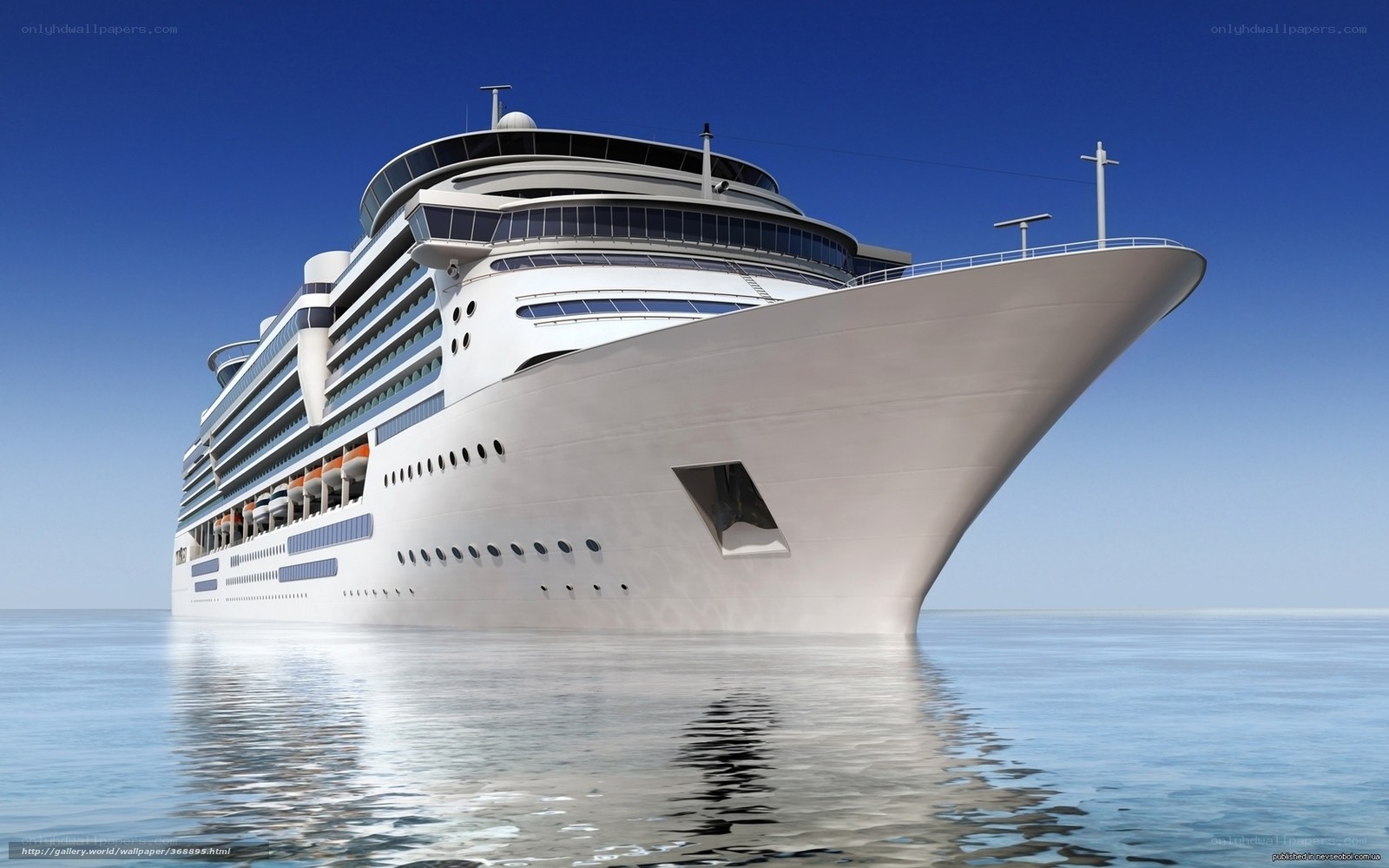Cruise ship on calm sea
