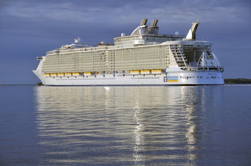 Cruise ship on calm water
