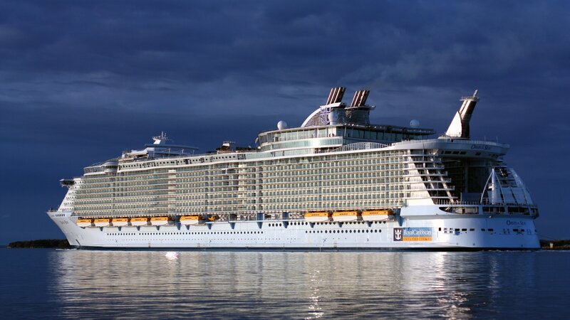 Cruise ship on calm water