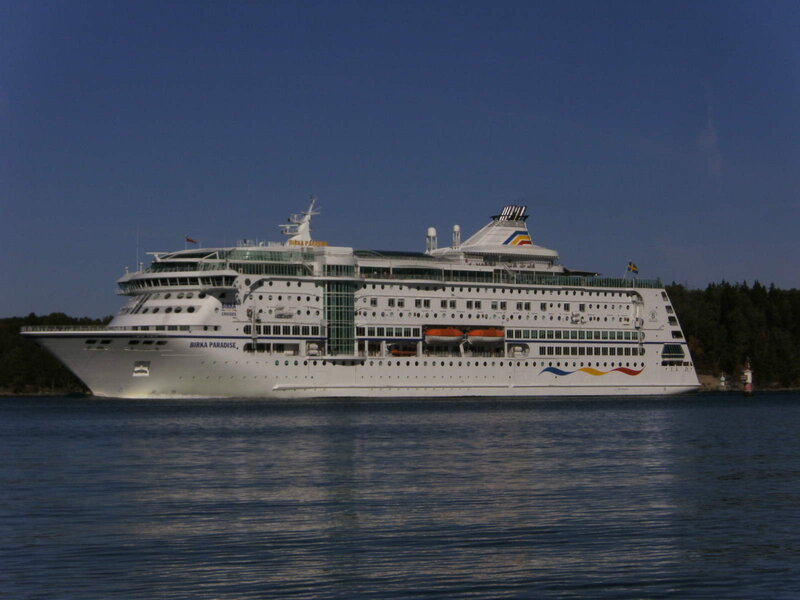Cruise ship on calm water