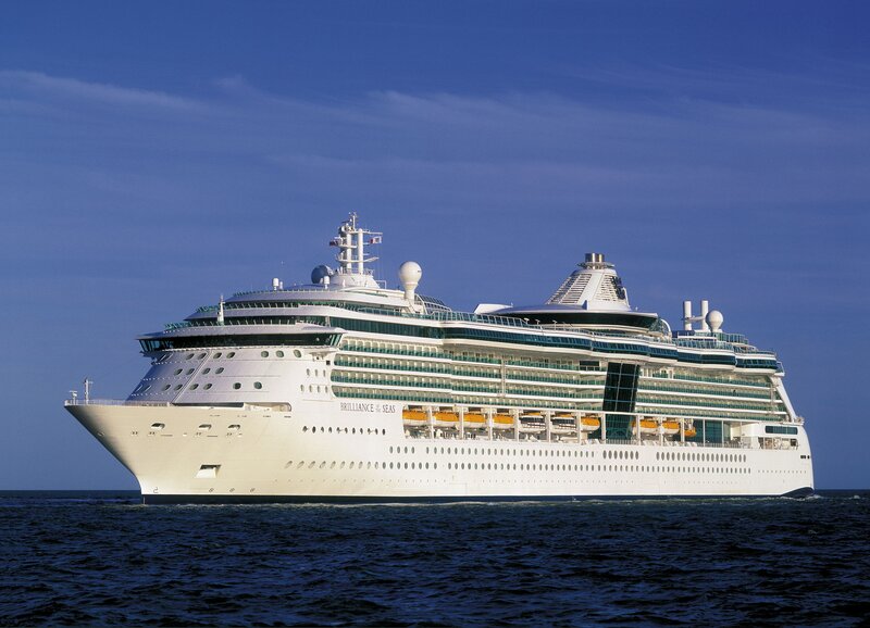 Cruise ship on the open sea