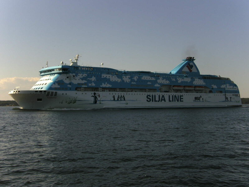 Cruise Ship on Water — Blue, Calm, Afternoon, Photograph