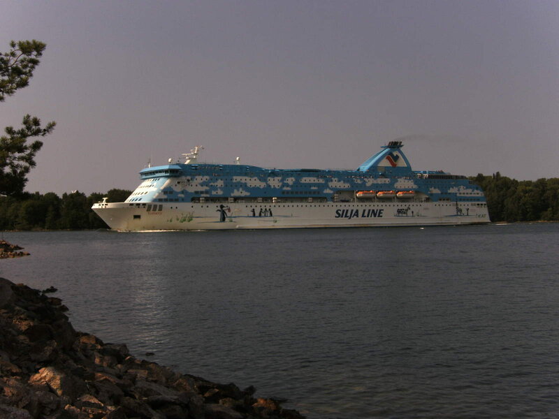 Cruise Ship on Water — Blue, Calm, Afternoon