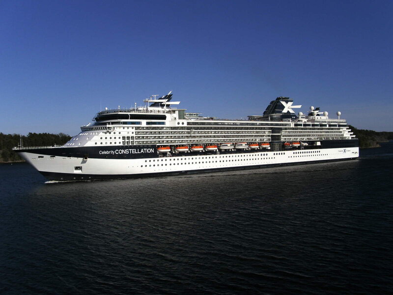 Cruise Ship on Water — Blue, Serene, Afternoon, Photograph, Ocean, Sky