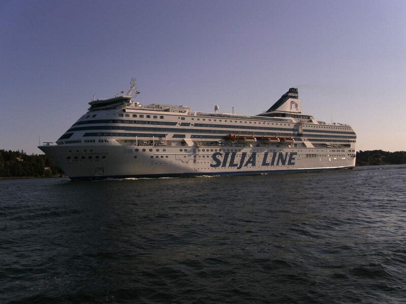 Cruise Ship on Water — Blue, Serene, Afternoon, Photograph, Sea