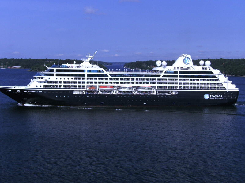 Cruise Ship on Water — Blue, Serene, Afternoon