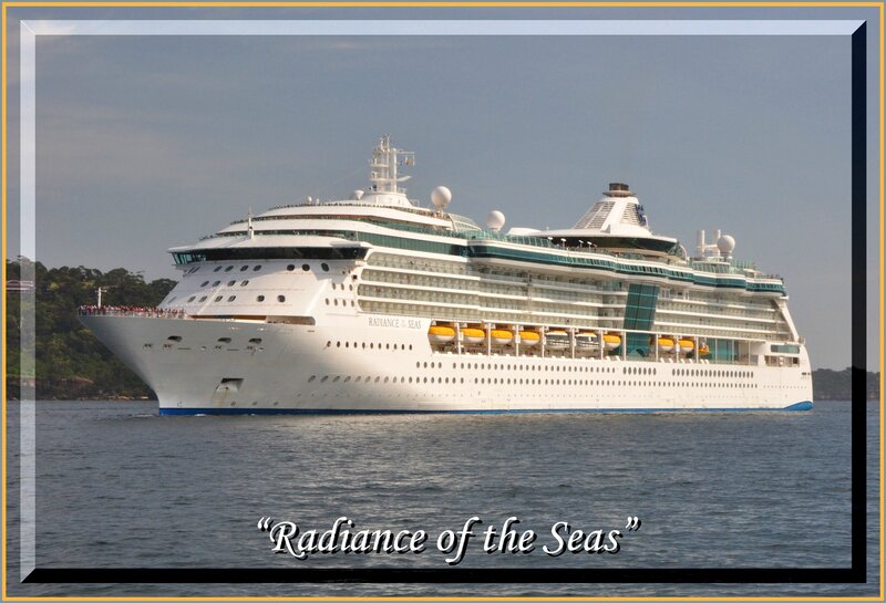 Cruise Ship on Water — White, Calm, Afternoon