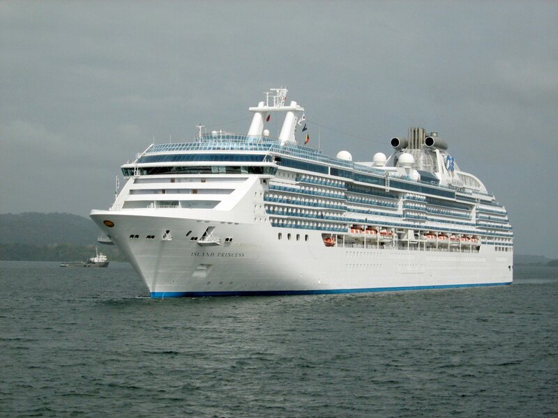 Cruise Ship on Water — White, Calm, Photograph