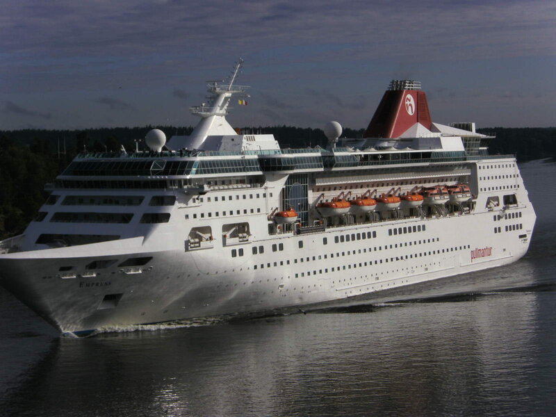 Cruise Ship on Water — White, Calm