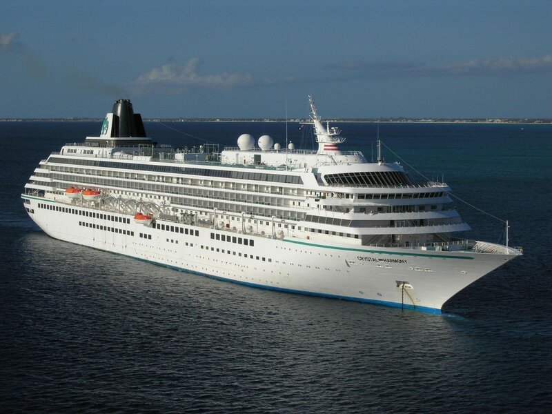 Cruise Ship on Water — White, Serene, Afternoon, Photograph, Ocean