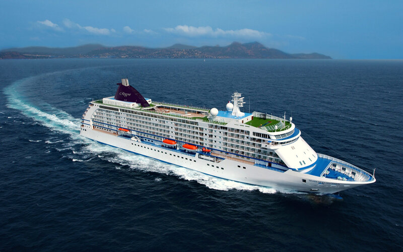 Cruise ship sailing on the sea