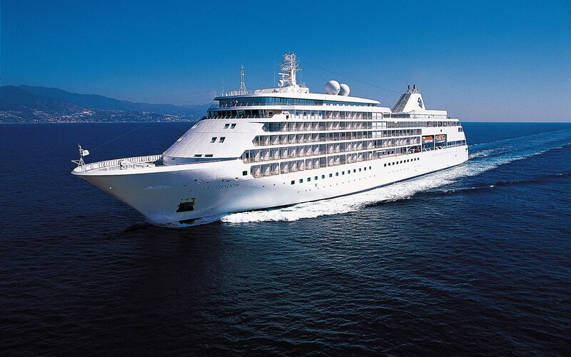 Cruise ship sailing on the sea