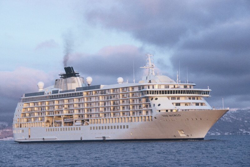 Cruise ship The World at sea