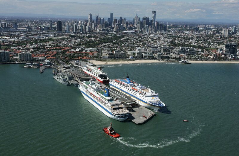 Cruise ships at Melbourne port