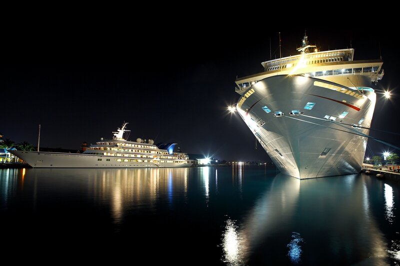 Cruise Ships at Night