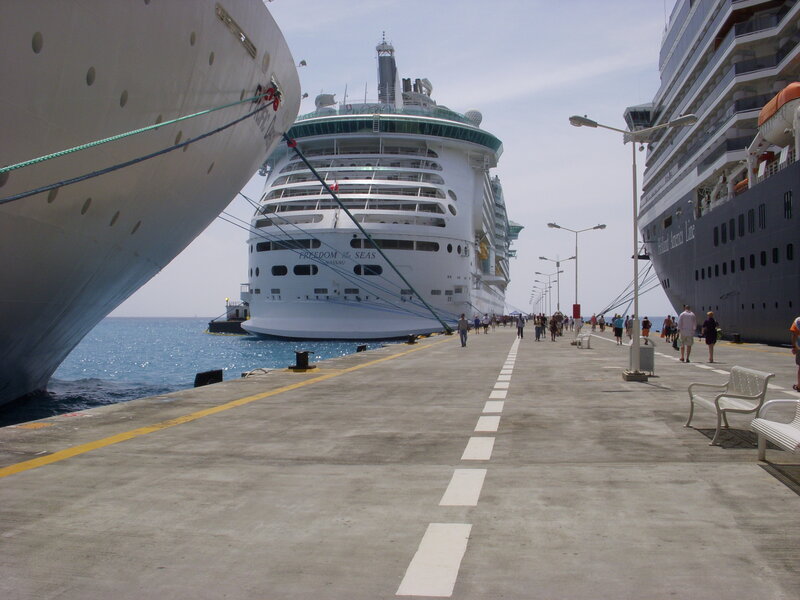 Cruise Ships at Port — Gray