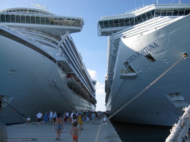 Cruise ships at port
