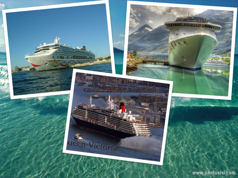Cruise ships collage