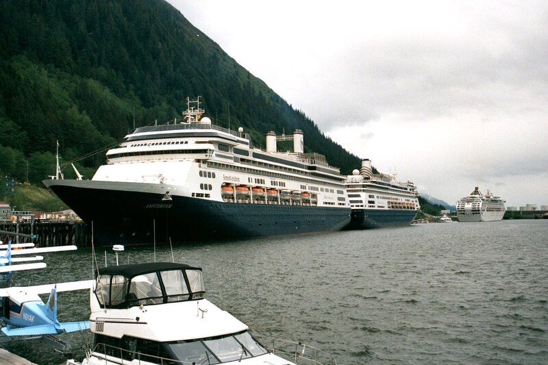 Cruise ships in a harbor