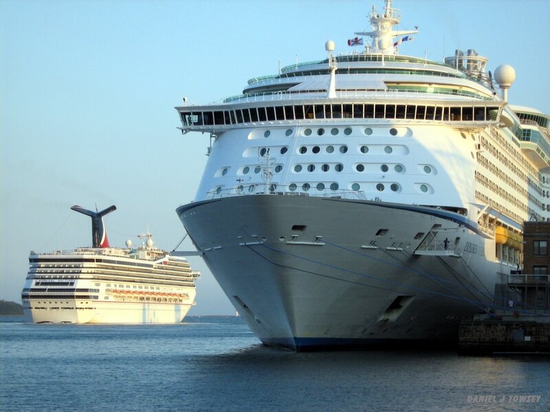 Cruise ships in port