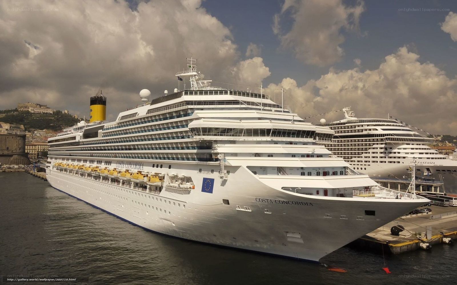 Cruise ships in port