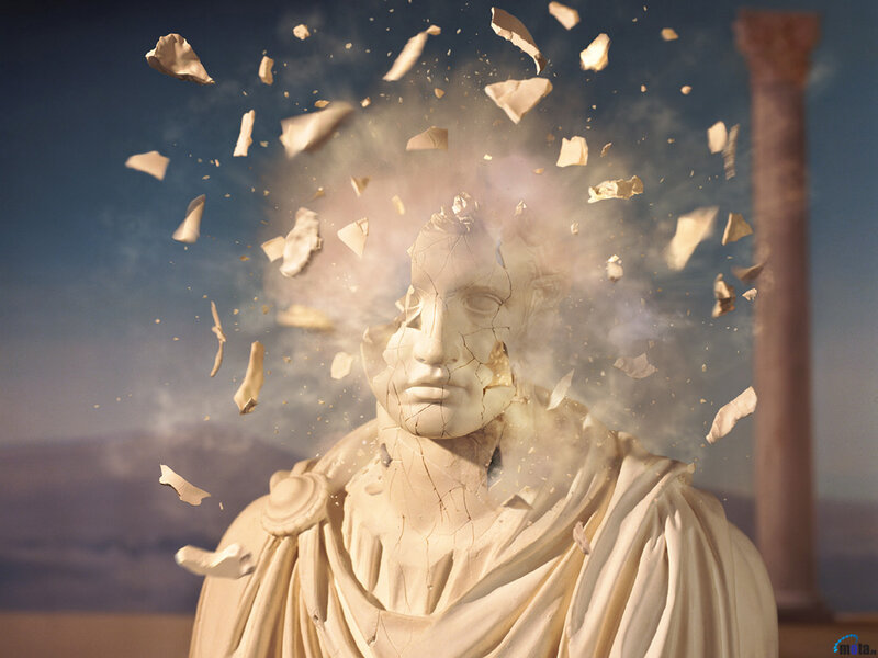 Crumbling Marble Statue