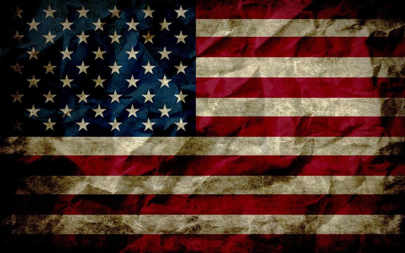 Crumpled American Flag