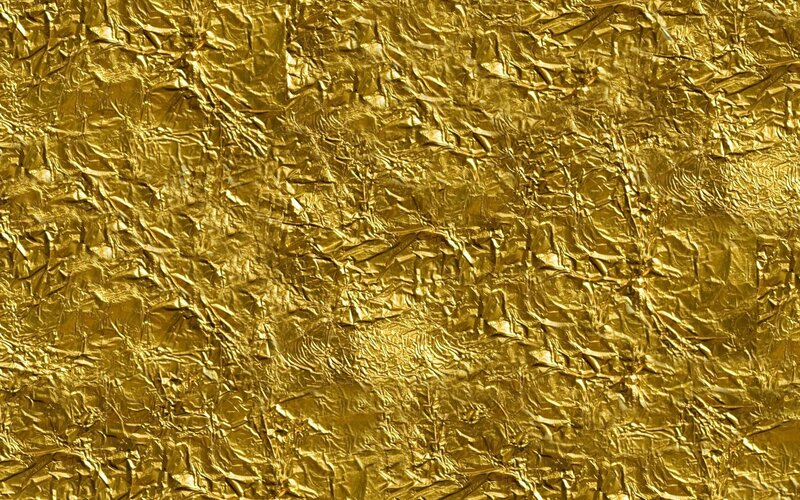 Crumpled Gold Foil