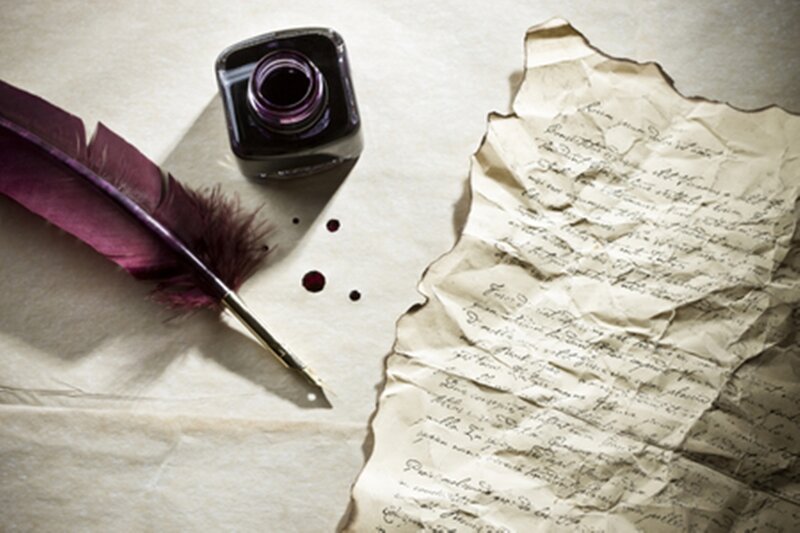 Crumpled Letter with Quill