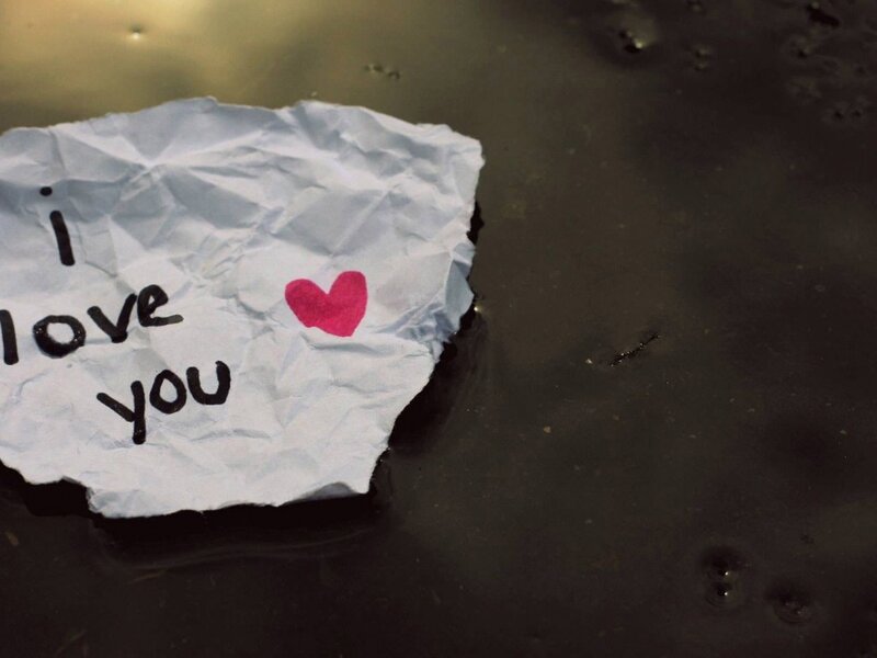 Crumpled Love Note — White