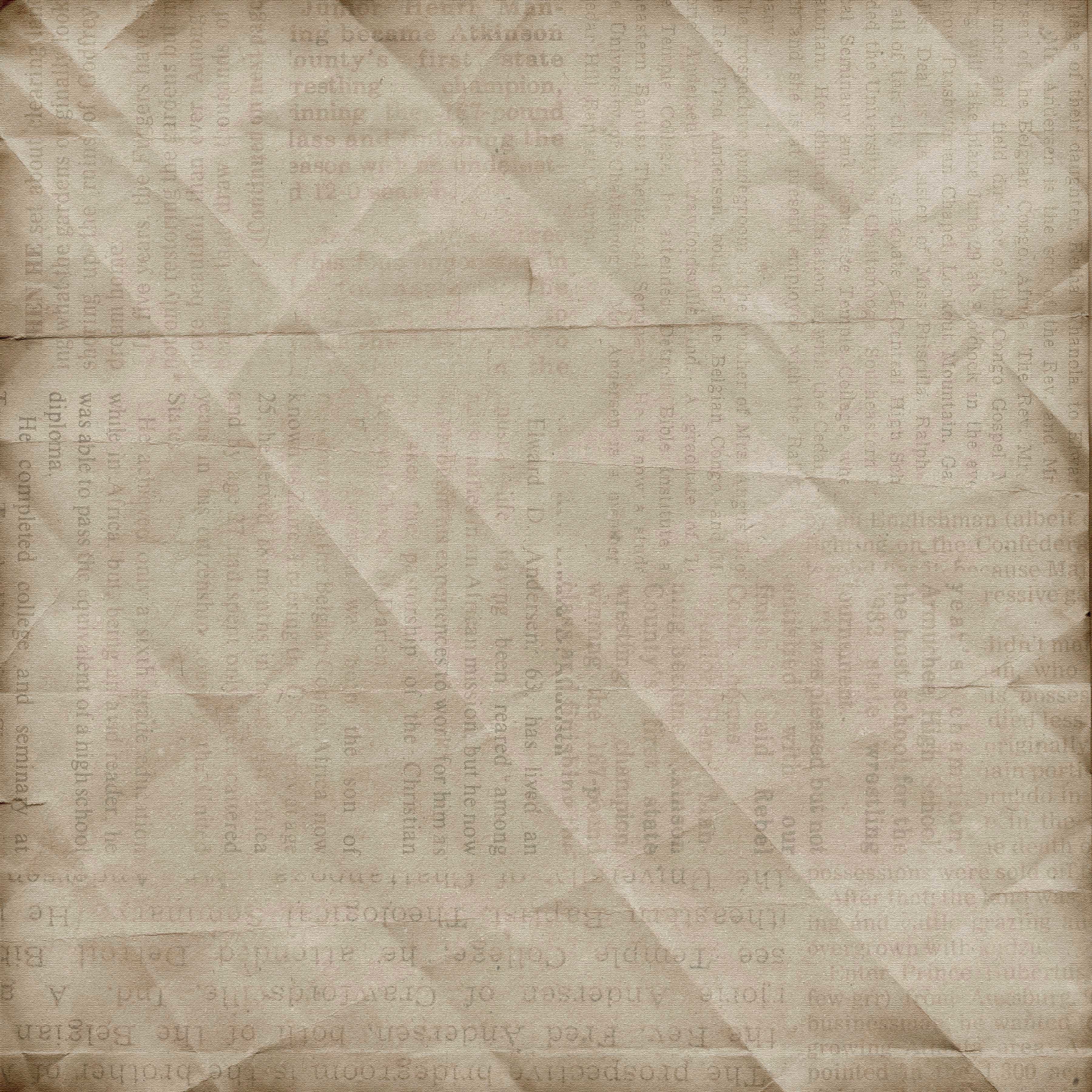 crumpled newspaper background