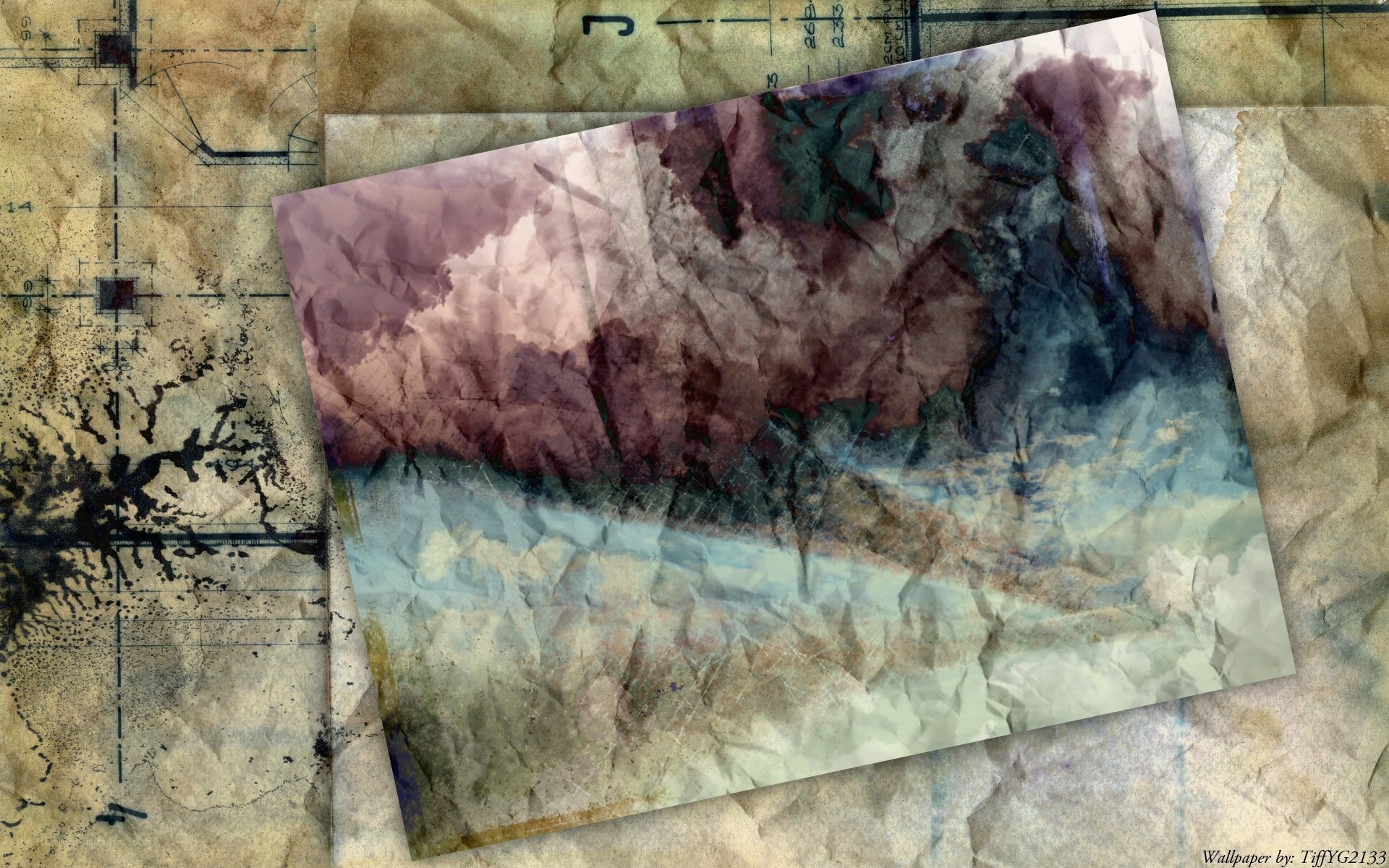crumpled paper abstract art